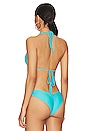 view 3 of 4 Isla Bikini Top In Turquoise in Turquoise