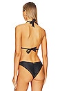 view 3 of 5 Beaded Brynn Bikini Top in Midnight