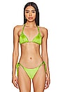 view 1 of 5 Mila Triangle Bikini Top in Lime