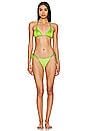 view 4 of 5 Mila Triangle Bikini Top in Lime
