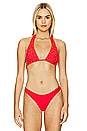 view 1 of 5 Brynn Beaded Halter Bikini Top in Milos