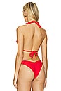 view 3 of 5 Brynn Beaded Halter Bikini Top in Milos