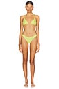 view 4 of 5 Isla Triangle Bikini Top in Lemon Drop