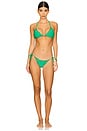 view 4 of 4 Tie Teeny Embroidered Bikini Bottom in Green