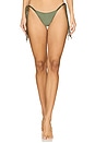view 1 of 4 Mila Tie Teeny Bikini Bottom in Olive