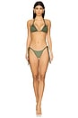 view 4 of 4 Mila Tie Teeny Bikini Bottom in Olive
