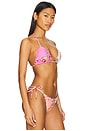 view 2 of 6 Embroidered Lettuce Edge Bikini Top in Bahia