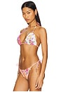 view 3 of 6 Embroidered Lettuce Edge Bikini Top in Bahia