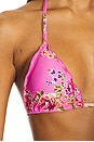 view 6 of 6 Embroidered Lettuce Edge Bikini Top in Bahia
