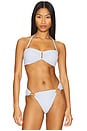 view 2 of 6 Detail Bandeau Bikini Top in Tallulah White