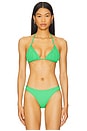 view 1 of 4 Skyla Triangle Bikini Top in Matcha