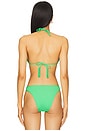 view 3 of 4 Skyla Triangle Bikini Top in Matcha