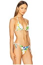 view 2 of 5 Embroidered Triangle Bikini Top in Bluebell