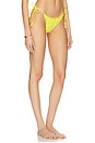 view 2 of 4 Lettuce Edge Tie Side Teeny Bikini Bottom in Polka Dot