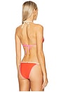 view 3 of 4 Thea Triangle Bikini Top in Passion