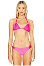 view 1 of 4 Isla Triangle Bikini Top in Cosmo Pink