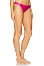 view 2 of 4 Basic Ruched Teeny Bikini Bottom in Cosmo Pink