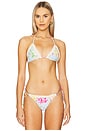 view 1 of 4 Kyle Crochet Trim Triangle Bikini Top in Floret