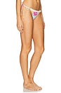 view 2 of 4 Carrie Crochet Trim Tie Side Teeny Bikini Bottom in Floret