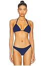 view 1 of 5 Isla Triangle Bikini Top in Navy