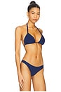 view 2 of 5 Isla Triangle Bikini Top in Navy