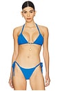 view 1 of 4 Mila Triangle Bikini Top in Blueberry