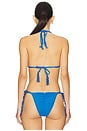 view 3 of 4 Mila Triangle Bikini Top in Blueberry