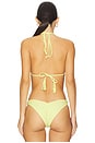 view 3 of 4 Isla Triangle Bikini Top in Buttercup
