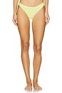view 1 of 4 Basic Ruched Bikini Bottom in Buttercup
