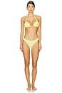 view 4 of 4 Basic Ruched Bikini Bottom in Buttercup