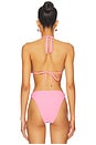 view 3 of 4 Eleanor Halter Bikini Top in Pink Printed