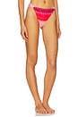 view 2 of 4 High Waist Fanned Bikini Bottom in Pink Printed