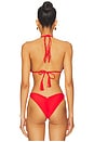 view 3 of 4 Isla Triangle Bikini Top in Red