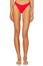 view 1 of 4 Basic Ruched Bikini Bottom in Red