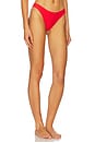 view 2 of 4 Basic Ruched Bikini Bottom in Red