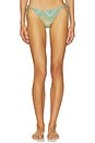 view 1 of 5 Teeny Tie Side Bikini Bottom in Green Printed