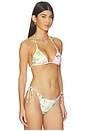 view 2 of 5 TOP BIKINI TRIANGULAR EMBROIDERED TRIANGLE BIKINI TOP in Paradise Bloom