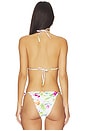view 3 of 5 TOP BIKINI TRIANGULAR EMBROIDERED TRIANGLE BIKINI TOP in Paradise Bloom