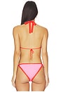 view 3 of 4 Wren Crochet Triangle Bikini Top in Rose