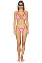 view 4 of 4 Wren Crochet Triangle Bikini Top in Rose