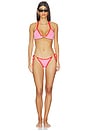 view 4 of 4 Tia Crochet Tie Side Bikini Bottom in Rose