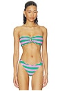 view 1 of 5 HAUT DE MAILLOT DE BAIN BANDEAU ET ANNEAU RING BANDEAU BIKINI TOP in Volley