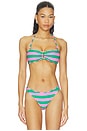 view 2 of 5 HAUT DE MAILLOT DE BAIN BANDEAU ET ANNEAU RING BANDEAU BIKINI TOP in Volley