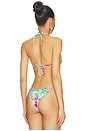view 3 of 5 HAUT DE MAILLOT DE BAIN TRIANGLE EMBROIDERED LETTUCE EDGE TRIANGLE BIKINI TOP in Solana