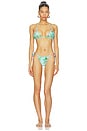 view 4 of 5 HAUT DE MAILLOT DE BAIN TRIANGLE EMBROIDERED LETTUCE EDGE TRIANGLE BIKINI TOP in Solana