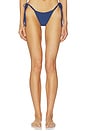 view 1 of 4 Mila Tie Side Bikini Bottom in Navy