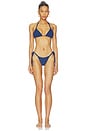 view 4 of 4 Mila Tie Side Bikini Bottom in Navy