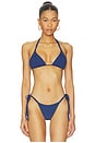 view 1 of 4 Mila Triangle Bikini Top in Navy
