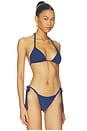 view 2 of 4 Mila Triangle Bikini Top in Navy