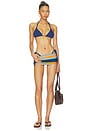 view 4 of 4 Mila Triangle Bikini Top in Navy